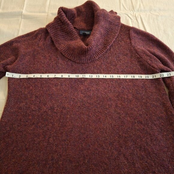 Modcloth Tunic Sweater Sz 1X Cowl Neck Metallic Wool Blend Christmas Holiday - Picture 13 of 16